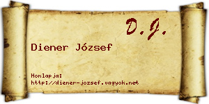 Diener József névjegykártya