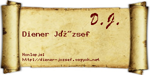 Diener József névjegykártya